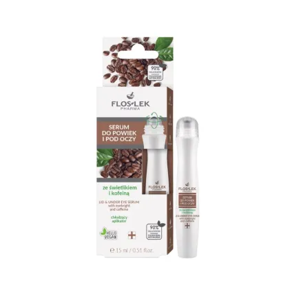 FLOSLEK PHARMA Eyelid & under eye gel with caffeine and eyebright - 15ml | فلوسليك فارما جل للجفون وتحت العين بالكافيين وخلاصة الإيبررايت - 15 مل