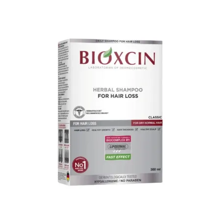 BIOXCIN Herbal Shampoo For Hair Loss For Dry Normal Hair - 300ml | بيوكسين شامبو أعشاب لعلاج تساقط الشعر- 300مل
