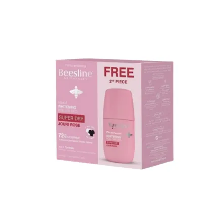 Whitening Roll On Deodorant Jouri Rose 1+1 Free Offer - 50ml |بيزلين وايتنينج ديودورانت رول اون سوبر دراي 1+1