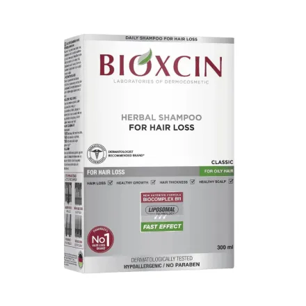 BIOXCIN Herbal Shampoo For Hair Loss For Oily Hair - 300ml | بيوكسين شامبو عشبي لتساقط الشعر - 300مل