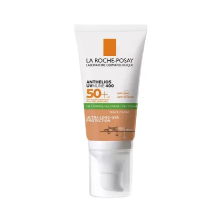 La Roche-Posay Anthelios Oil Control Gel Cream Dry Touch Tinted Sunscreen SPF 50 - 50ml | لاروش بوزيه كريم واقي شمسي مع لون بعامل حماية 50 - 50 مل