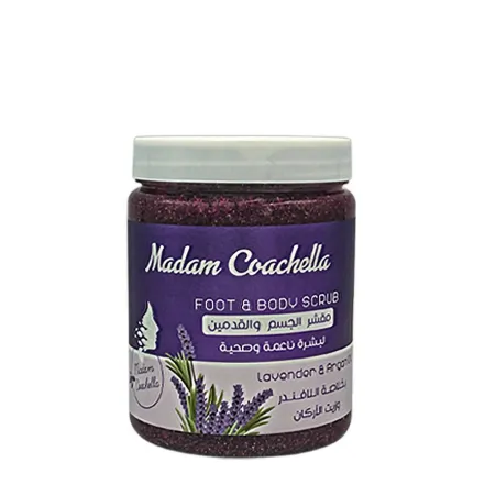Madam Coachella Lavender & Argan For Foot & Body Scrub - 1200G | مدام كوتشيلا مقشر للجسم بالأرغان و اللافندر - 1200 غرام