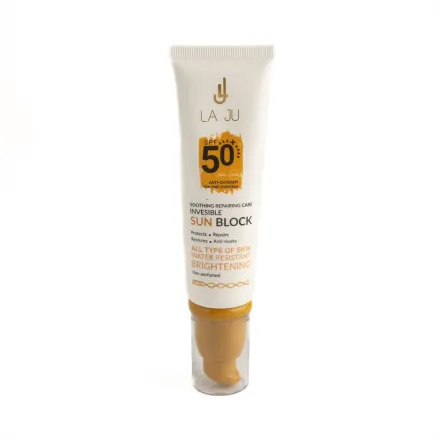 LA JU Soothing Repairing Care Invisible SunBlock Spf50 - 50ml | لا جو كريم واقي شمسي - 50 مل