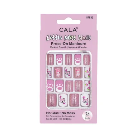 Cala LITTLE MISS NAILS PINK/GLITTER | كالا أظافر اصطناعية باللون الوردي