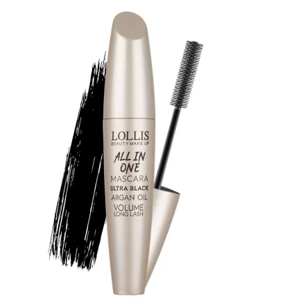 LOLLIS All In One Ultra Black Argan Oil Volume Long Lash - 10ml | لوليس ماسكارا مكثفة بزيت الأرغان - 10 مل