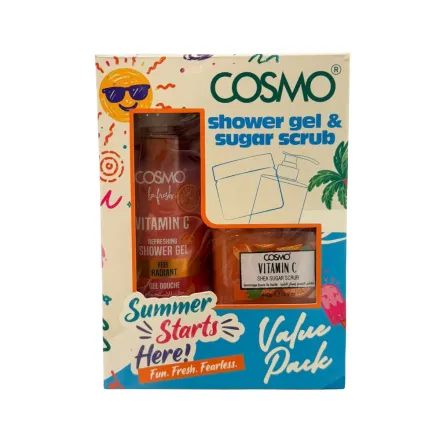 COSMO Shower & Gel Sugar Scrub Summer Starts Vitamin C - 500ml | كوزمو جل استحمام و سكراب مقشر فيتامين سي - 500مل