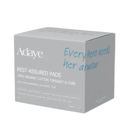 Adaye Rest-Assured Pads Regular 100% Organic Cotton - 12 Pcs | اداي فوط راحة 100% قطن عضوي