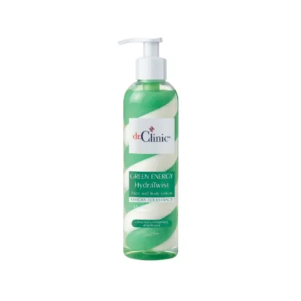 dr.Clinic Green Energy Hydratwist Face And Body Lotion Matcha Tea Extract - 200ml | دكتور كلينك لوشن وجه وجسم هيدرا تويست طاقة خضراء مستخلص شاي ماتشا - 200مل