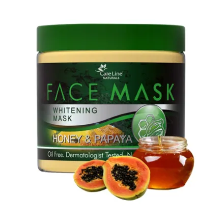 Care Line Face Mask Whitening Mask Honey & Papaya Oil Free - 300g | كير لاين ماسك الوجه لتفتيح البشرة بالعسل و البابايا خالي من الزيت - 300 جرام