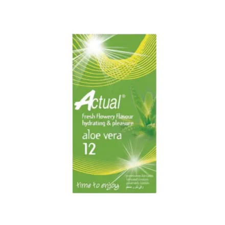 Actual Fresh Flowery Hydrating & Pleasure Aloe Vera 12 Preservativos | اكشوال واقي بتركيبة الالوفيرا