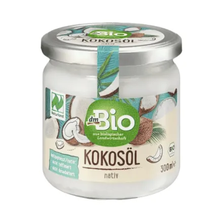 Dm Bio Coconut oil - 300ml | دي ام بيو زيت جوز الهند المعصور على البارد - 300مل