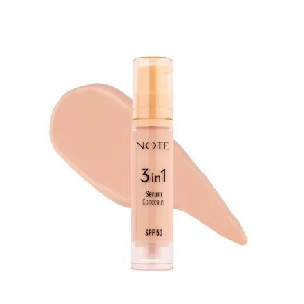 NOTE 3 in 1 Serum Concealer 00 Light SPF 50 - 9.5ml| نوت كونسيلر سيروم 3 في 1 بتركيبة خفيفة