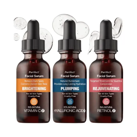 Purifect Hello Hydration Trio Facial Serums Set - 3 x - 30ml | بيورفيكت مجموعة سيروم الوجه هيلو هايدرايشن - 3*30 مل