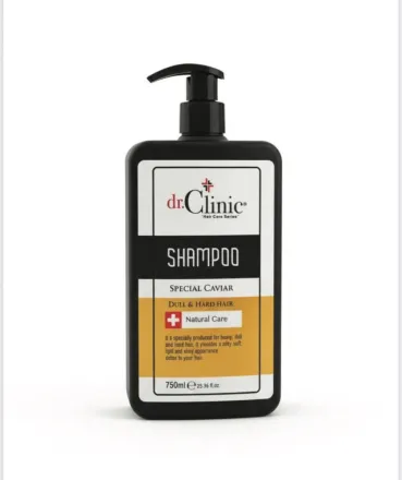 dr.Clinic Shampoo Special Caviar Dull & Hard Hair - 750ml| دكتور كلينك شامبو الكافيار للشعر الباهت والجاف – 750 مل