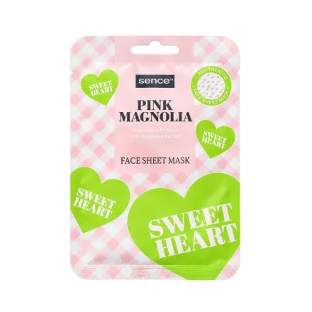 Sence Pink Magnolia Face Sheet Mask - 20ml |سينس بيوتي قناع الوجه الورقي بينك ماغنوليا بخلاصة الماغنوليا - 20 مل