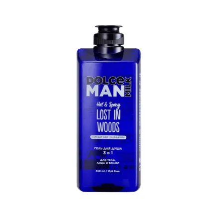 DOLCE MILK Man Lost In Woods Shower Gel 3 in 1 - 460ml | دولتشي ميلك جل الاستحمام للرجال لوست ان وودز 3 في 1 - 460 مل