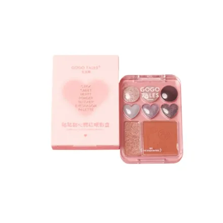 GOGO TALES Tales Stick Sweet Heart Powder Blusher Eyeshadow Palette - 9.5g | جوجو تاليس باليت اي شادو وبلاش - 9.5 غ
