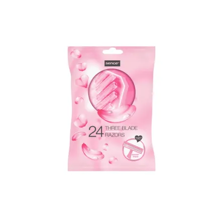 Sence Beauty Three Blades Razors - 24pcs | سينس بيوتي ماكينات حلاقة نسائية، عدد 24