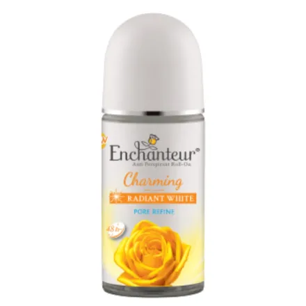 Enchanteur Radiant White Charming Perfumed Deo Roll On - 50ml | انشانتر مزيل تعرق رول اون شارمنغ - 50 مل