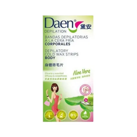 Daen Body wax strips Aloe Vera | داين شريط شمع بارد للجسم بالصبار