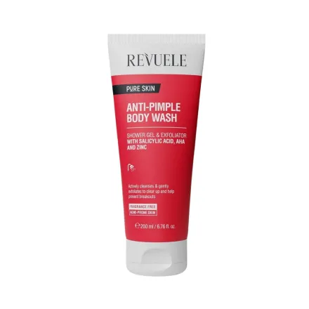 Revuele Pure Skin Anti-Pimple Body Wash - 200ml | ريفويل غسول للجسم مضاد لحب الشباب - 200 مل