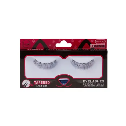 J. Cat Tapered Eyelashes + Eyelash Glue Elt-Vtl02|جي كات رموش + لاصق رموش