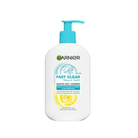 Garnier Fast Clear Salicylic Acid + Ceramides - 250ml | غارنييه غسول مرطب لطيف سريع التنقية - 250مل
