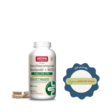 Jarrow Probiotic + Prebiotic 5 Billion – 90 Veggie Capsules|جارو بكتيريا نافعة لدعم صحة الهضم 5 مليارات – 90 كبسولة نباتية