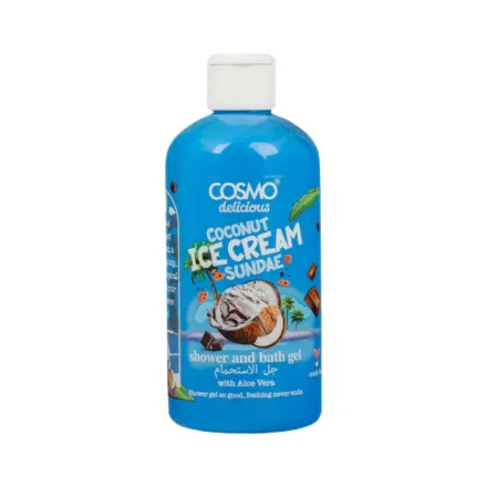 COSMO Coconut Ice Cream Sundae Shower And Bath Gel - 500ml | كوزمو جل الاستحمام برائحة جوز الهند - 500 مل