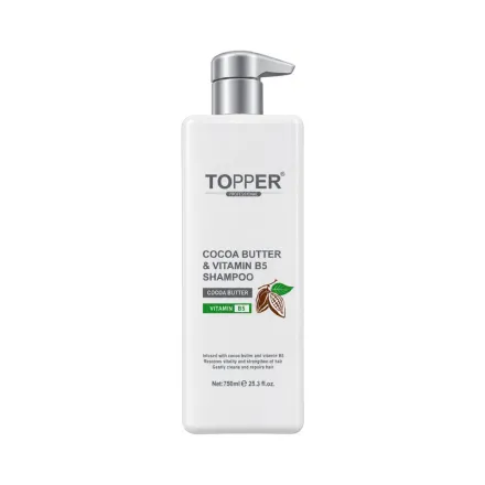 TOPPER PROFESSIONAL Cocoa Butter & Vitamin B5 Shampoo - 750ml | توبّر شامبو بزبدة الكاكاو وفيتامين B5 - 750 مل