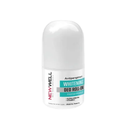 NEW WELL Antiperspirant Whitening Deo Roll -On Alpha Arbutin Vitamin C - 50ml| نيو ويل مزيل رول مزيل تعرق ومبيض -50 مل