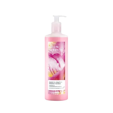 Avon Senses Sweet & Joyful Shower Cream Freesia & Pomegranate - Crema de dus - 720ml | افون جل الاستحمام برائحة الرمان - 720 مل