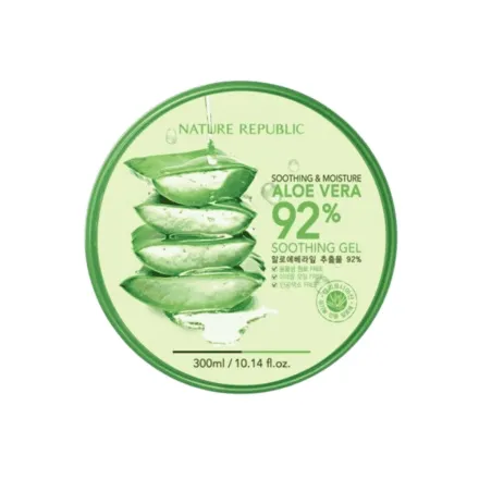 Nature Republic Aloe Vera 92% Soothing Gel - 300ml | نيتشر ريببلك جل مهدئ بالصبار 92% 300 - مل