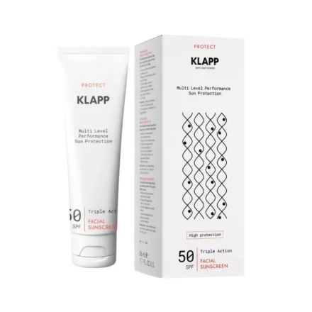 Klapp Multi Level Performance Sun Protection Triple Action Facial Sunscreen 50 SPF Sun Protection - 50ml | كلاب واقٍ شمسي بتركيبة مبتكرة ضد للماء - 50 مل