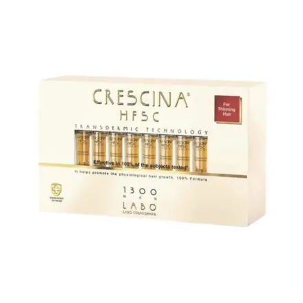 CRESCINA TRANSDERMIC HFSC RE-GROWTH 1300 For Men- 3.5ml x 20 - 20pcs | كريشنا امبولات ضد تساقط الشعر للرجال 1200 - 3.5 مل x 20 - 20 قطعة
