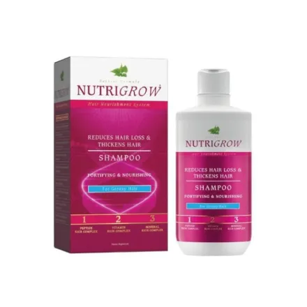 NUTRIGROW Shampoo Greasy Hair - 300ml | نايتروجرو شامبو لعلاج التساقط والفراغات وضعف النمو للشعر الدهني - 300 مل