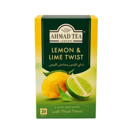 Ahmad Tea Lemon & Lime Twist - 20 Pcs | شاي أحمد شاي اسود بالليمون – 20 كيس شاي
