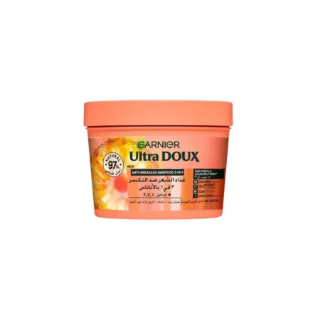 Garnier Ultra Doux Anti- Breakage Hairfood 3- In-1 - 390ml | غارنييه الترا دو علاج للشعر المتضرر - 390 مل