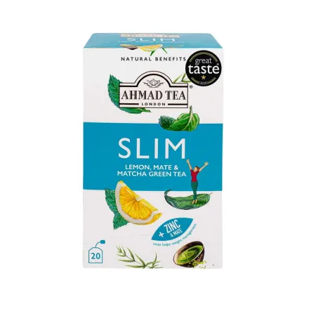 Ahmad Tea Green Tea Lemon Mate & Matcha Slim - 20 pcs | شاي احمد اكياس شاي الليمون والمتة والماتشا