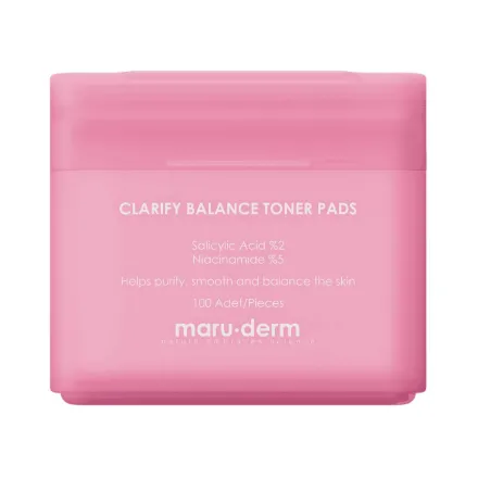 maru.derm Clarify Balance Toner Pads - 100 pads | مارو.ديرم وسادات تونر - 100قطعة