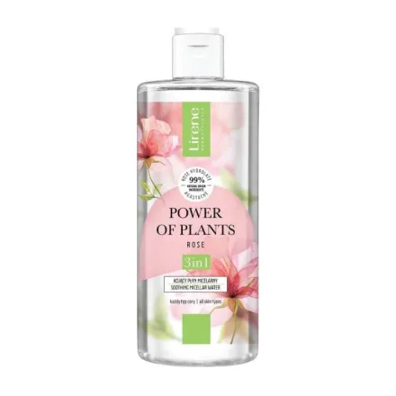 Lirene Power Of Plants Soothing Micellar Water Rose 3 In 1 - 400ml | ليرين مزيل مكياج ٣ في ١ بماء الزهر - 400 مل