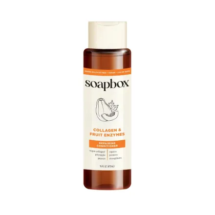 Soapbox Collagen and Fruit Enzymes Bond Builder Repairing Conditioner - 473ml | سوب بوكس بلسم للشعر بالكولاجين وانزيمات فواكه - 473 مل
