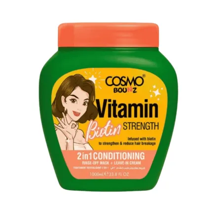 COSMO COSMETICS 2IN1 CONDITIONING BIOTIN BOOST BZ - 1000ml | كوزمو كوزمتكس بيوتين بوست علاج وبلسم شعر 2 في 1 – 1000 مل
