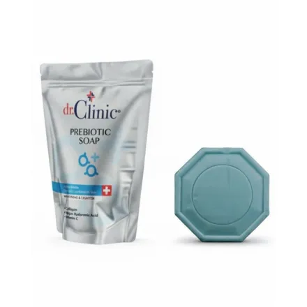dr.Clinic Prebiotic Soap Whitening & Lighten Alpha -Arbutin - 100g | دكتور كلينك صابونة بروبيوتيك لتفتيح وتبييض البشرة بالألفا أربوتين –100 جم
