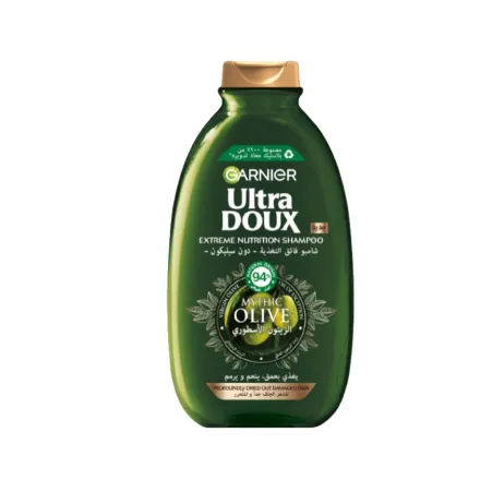 Garnier Ultra Doux Olive Mythic Shampoo - 400 ml | غارنييه الترا دو شامبو بزيت الزيتون للشعر التالف والجاف - 400 مل