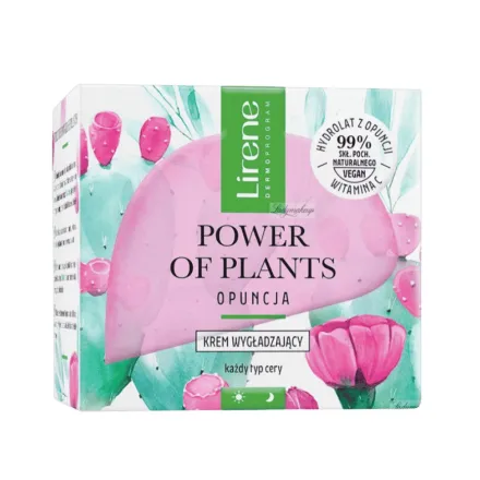 Lirene Power Of Plants Smoothing Cream - Opuntia - 50ml |ليرين كريم مرطب بالزهرة الدمشقية - 50 مل