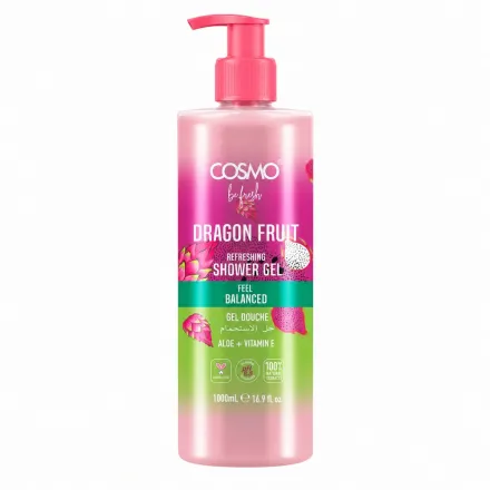 COSMO Dragon Fruit Refreshing Shower Gel - 1000ml | كوزمو شاور جل المنعش برائحة فاكهة التنين – 1000 مل