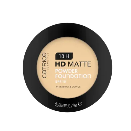 Catrice 18H Hd Matte Powder Foundation - 8g | كاتريس كريم أساس بودرة 18 ساعة بتأثير مطفي - 8 غرام
