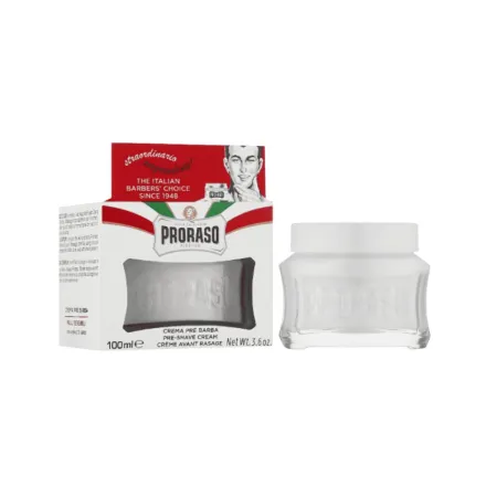 PRORASO Pre Shave Cream white with oatmeal for sensitive skin - 100ml | بروراسو كريم ما قبل الحلاقة - 100مل
