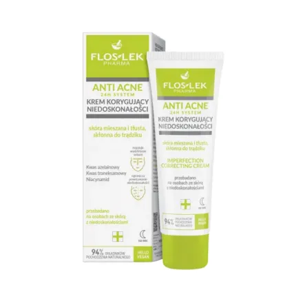 FLOSLEK PHARMA ANTI ACNE 24H System Imperfection correcting cream - 50ml | فلوسليك فارما كريم ليلي للعناية بالبشرة المعرضة لحب الشباب - 50 مل